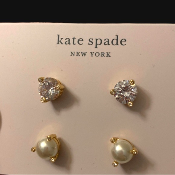 KATE SPADE PEARL/CUBIC ZIRCONIA PR OF EARRINGS